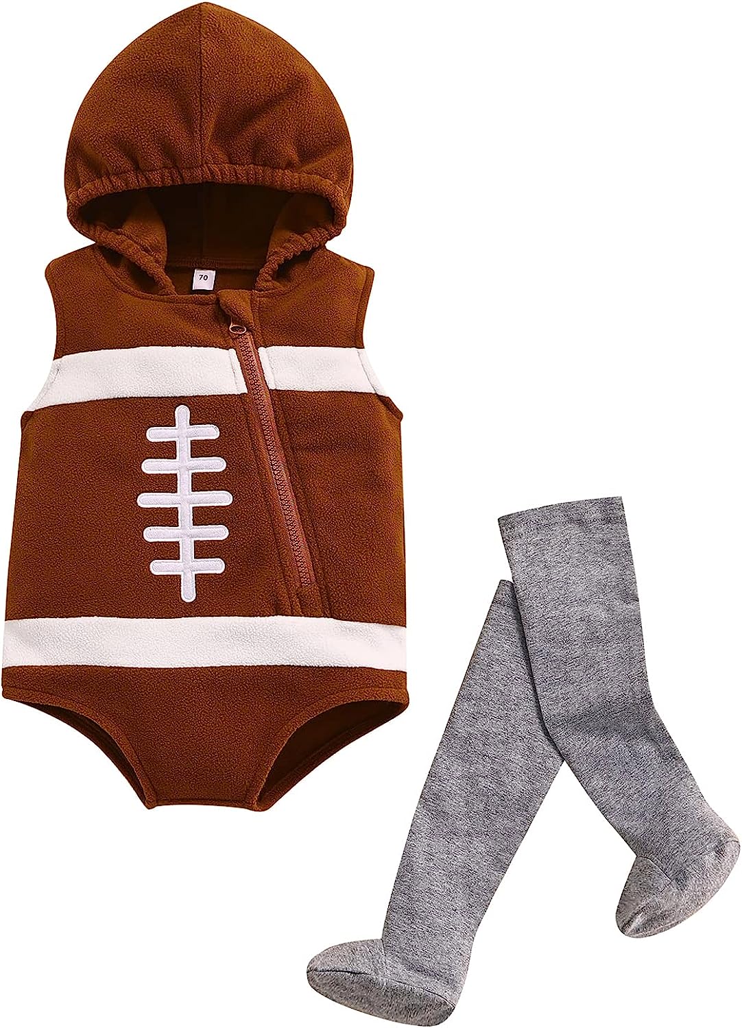 Unsiex Infant Baby Boys Girls Halloween Pumpkin Costume Romper Bodysuit Outfits Dress Up Set … - Image 1